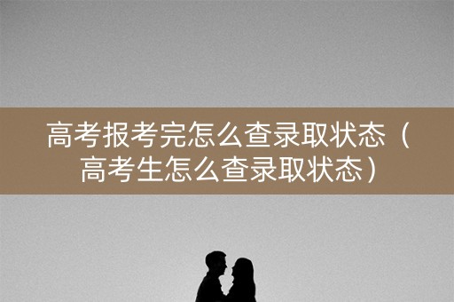 高考报考完怎么查录取状态（高考生怎么查录取状态）