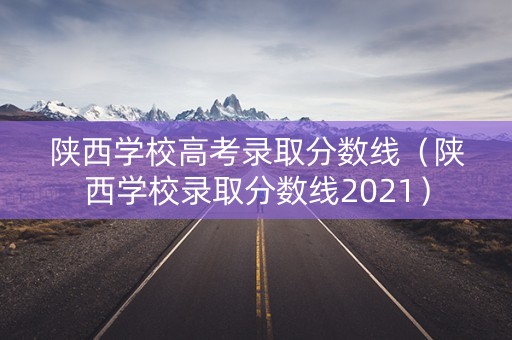 陕西学校高考录取分数线（陕西学校录取分数线2021）