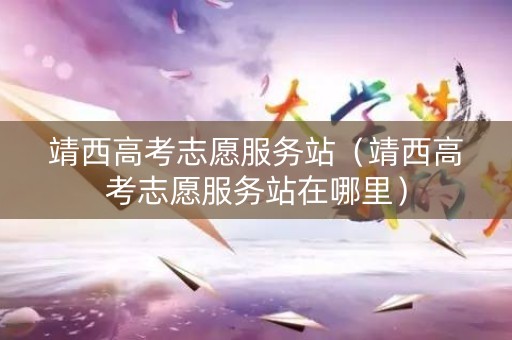 靖西高考志愿服务站（靖西高考志愿服务站在哪里）