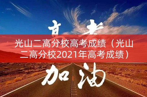 光山二高分校高考成绩（光山二高分校2021年高考成绩）