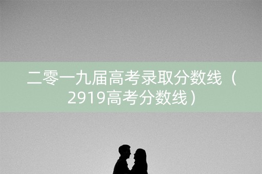 二零一九届高考录取分数线（2919高考分数线）