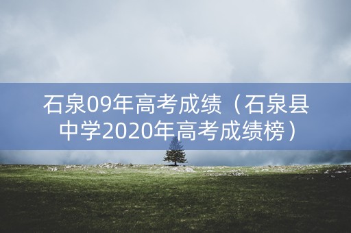 石泉09年高考成绩（石泉县中学2020年高考成绩榜）