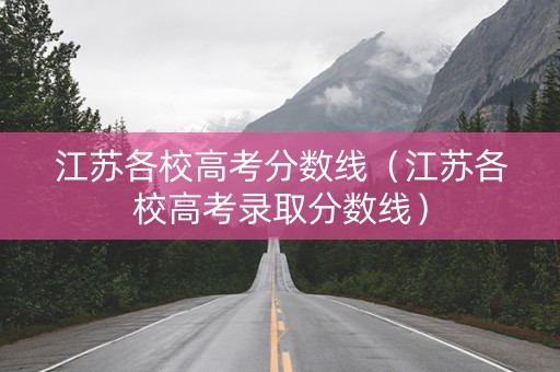 江苏各校高考分数线（江苏各校高考录取分数线）
