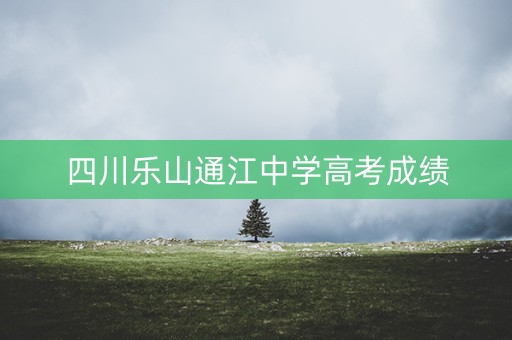 四川乐山通江中学高考成绩