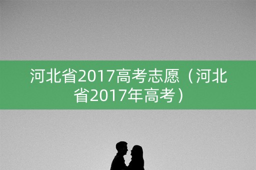 河北省2017高考志愿(河北省2017年高考) 河北省2017高考志愿(河北省2017年高考)
