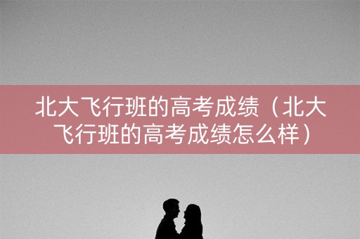 北大飞行班的高考成绩（北大飞行班的高考成绩怎么样）