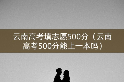 云南高考填志愿500分（云南高考500分能上一本吗）
