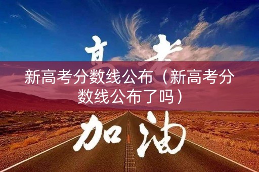新高考分数线公布（新高考分数线公布了吗）