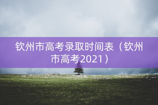 钦州市高考录取时间表(钦州市高考2021) 钦州市高考录取时间表(钦州市高考2021)