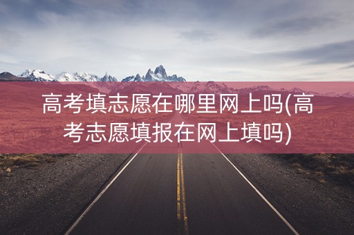 高考填志愿在哪里网上吗(高考志愿填报在网上填吗)
