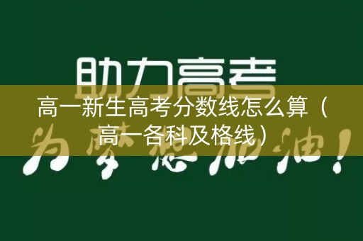 高一新生高考分数线怎么算（高一各科及格线）