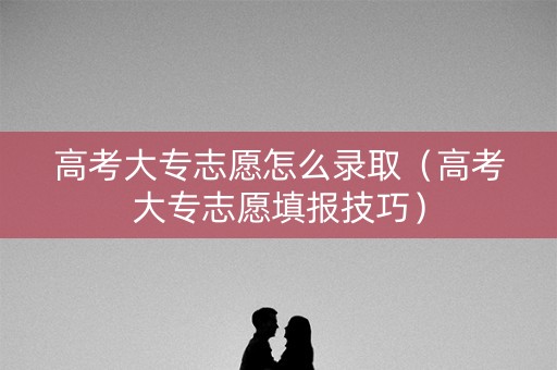 高考大专志愿怎么录取(高考大专志愿填报技巧) 高考大专志愿怎么录取(高考大专志愿填报技巧)