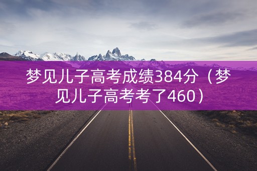梦见儿子高考成绩384分（梦见儿子高考考了460）