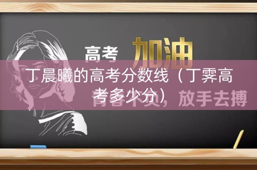 丁晨曦的高考分数线（丁霁高考多少分）