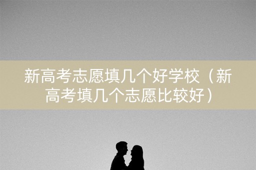 新高考志愿填几个好学校（新高考填几个志愿比较好）