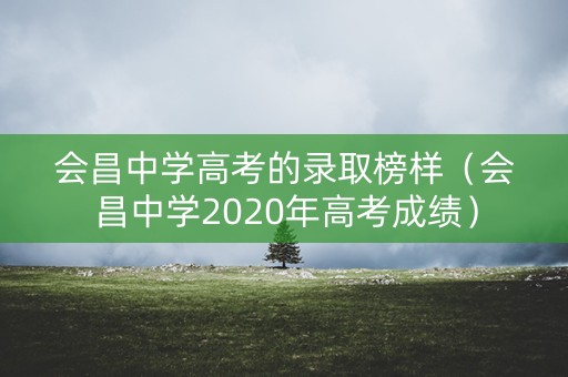会昌中学高考的录取榜样（会昌中学2020年高考成绩）