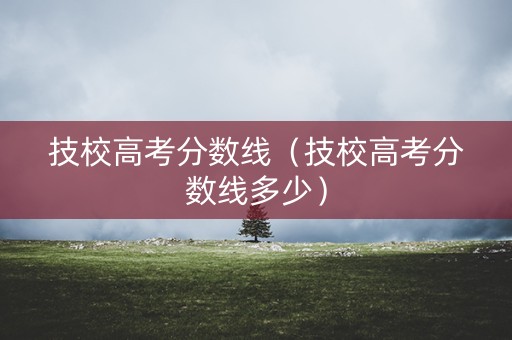 技校高考分数线（技校高考分数线多少）