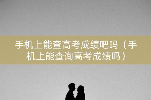 手机上能查高考成绩吧吗（手机上能查询高考成绩吗）