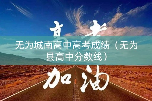 无为城南高中高考成绩（无为县高中分数线）