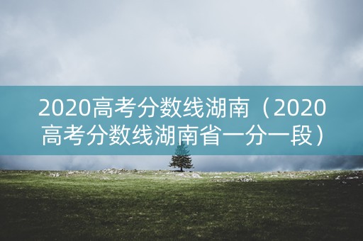 2020高考分数线湖南(2020高考分数线湖南省一分一段) 2020高考分数线湖南(2020高考分数线湖南省一分一段)