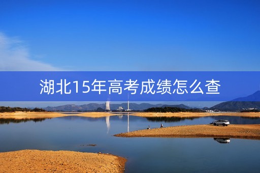 湖北15年高考成绩怎么查