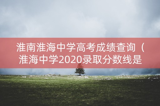 淮南淮海中学高考成绩查询（淮海中学2020录取分数线是多少）
