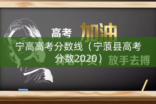宁高高考分数线（宁蒗县高考分数2020）