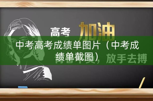中考高考成绩单图片（中考成绩单截图）