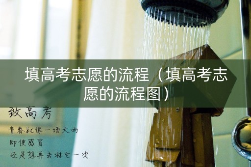 填高考志愿的流程（填高考志愿的流程图）