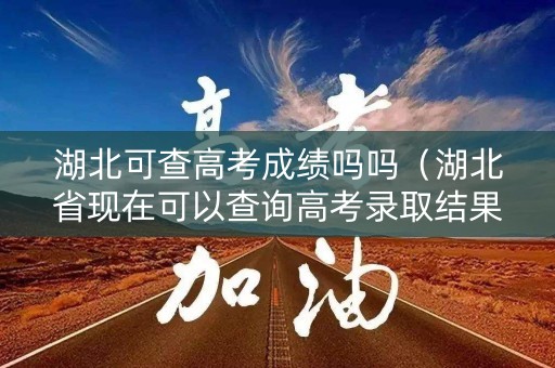 湖北可查高考成绩吗吗（湖北省现在可以查询高考录取结果吗）