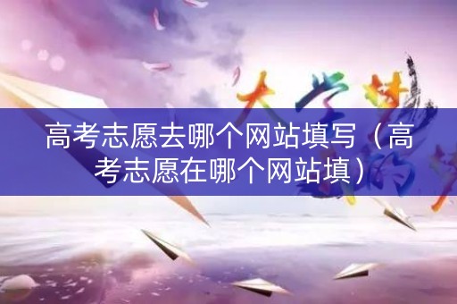 高考志愿去哪个网站填写(高考志愿在哪个网站填) 高考志愿去哪个网站填写(高考志愿在哪个网站填)