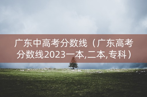 广东中高考分数线（广东高考分数线2023一本,二本,专科）