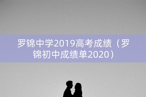 罗锦中学2019高考成绩（罗锦初中成绩单2020）