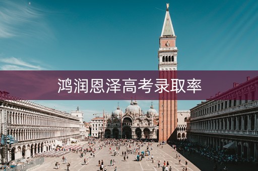 鸿润恩泽高考录取率