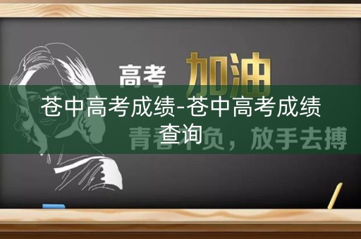 苍中高考成绩-苍中高考成绩查询