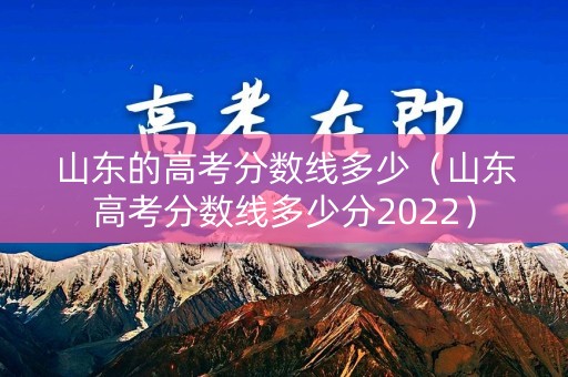 山东的高考分数线多少（山东高考分数线多少分2022）