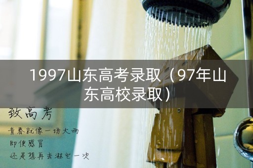 1997山东高考录取（97年山东高校录取）