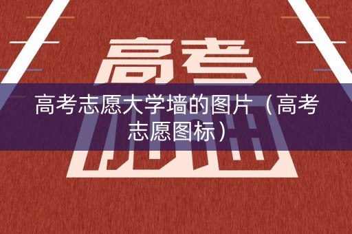 高考志愿大学墙的图片（高考志愿图标）