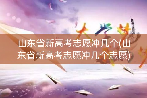 山东省新高考志愿冲几个(山东省新高考志愿冲几个志愿)