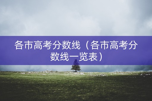 各市高考分数线(各市高考分数线一览表) 各市高考分数线(各市高考分数线一览表)