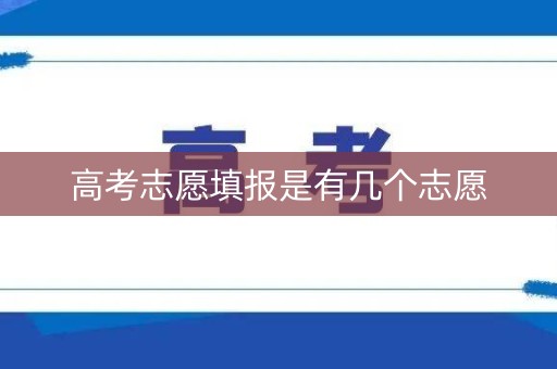 高考志愿填报是有几个志愿