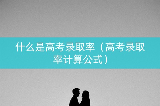 什么是高考录取率(高考录取率计算公式) 什么是高考录取率(高考录取率计算公式)