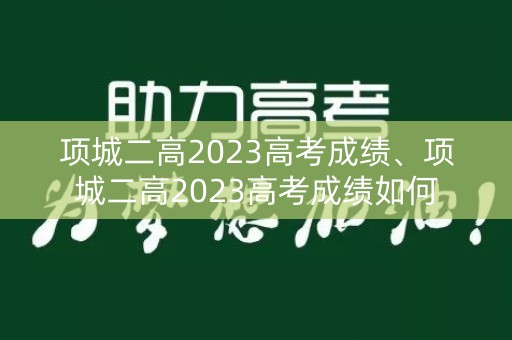 项城二高2023高考成绩、项城二高2023高考成绩如何 项城二高2023高考成绩、项城二高2023高考成绩如何