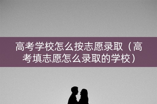 高考学校怎么按志愿录取(高考填志愿怎么录取的学校) 高考学校怎么按志愿录取(高考填志愿怎么录取的学校)