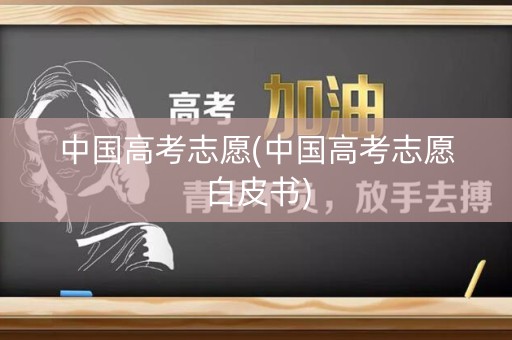 中国高考志愿(中国高考志愿白皮书)