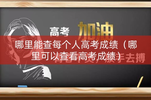 哪里能查每个人高考成绩(哪里可以查看高考成绩) 哪里能查每个人高考成绩(哪里可以查看高考成绩)
