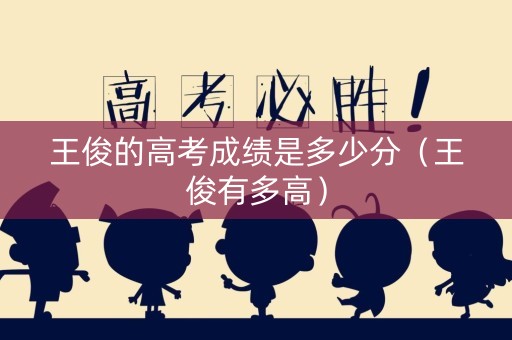 王俊的高考成绩是多少分（王俊有多高）