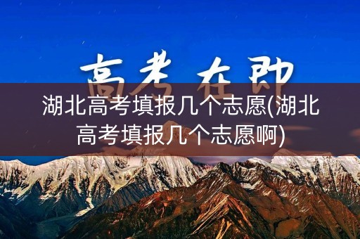 湖北高考填报几个志愿(湖北高考填报几个志愿啊) 湖北高考填报几个志愿(湖北高考填报几个志愿啊)