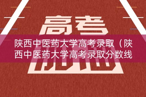 陕西中医药大学高考录取（陕西中医药大学高考录取分数线）