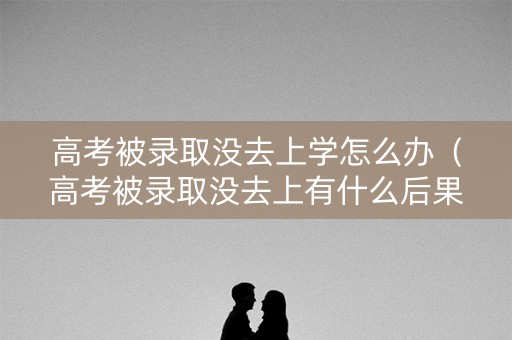 高考被录取没去上学怎么办（高考被录取没去上有什么后果）